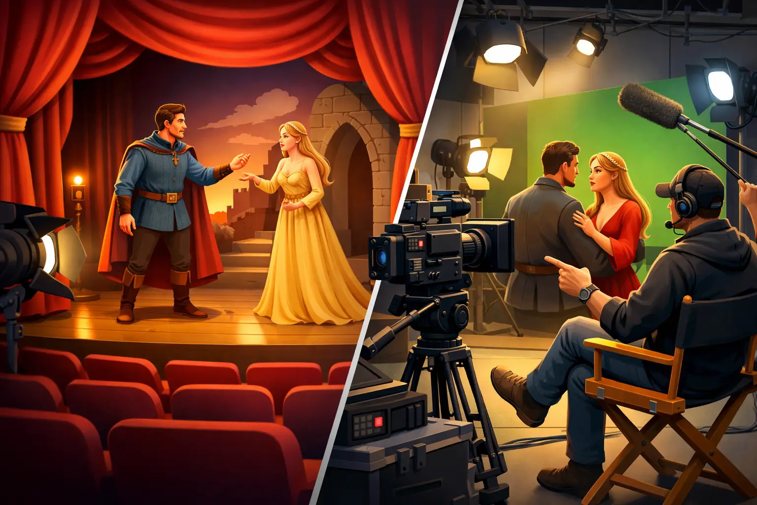 Recitazione teatrale e cinematografica a confronto